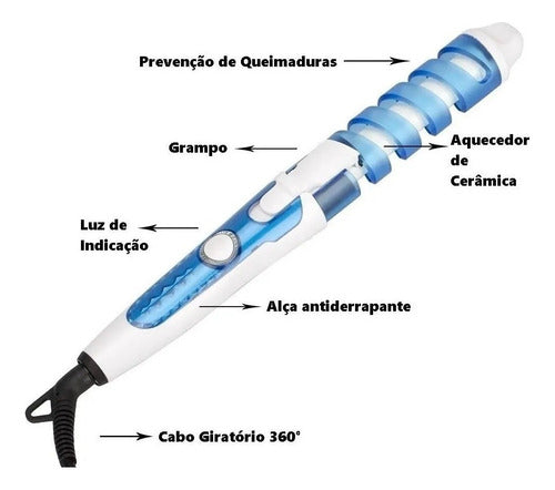 Chapinha De Cabelo Profissional E Modelador De Cachos Premium Bivolt