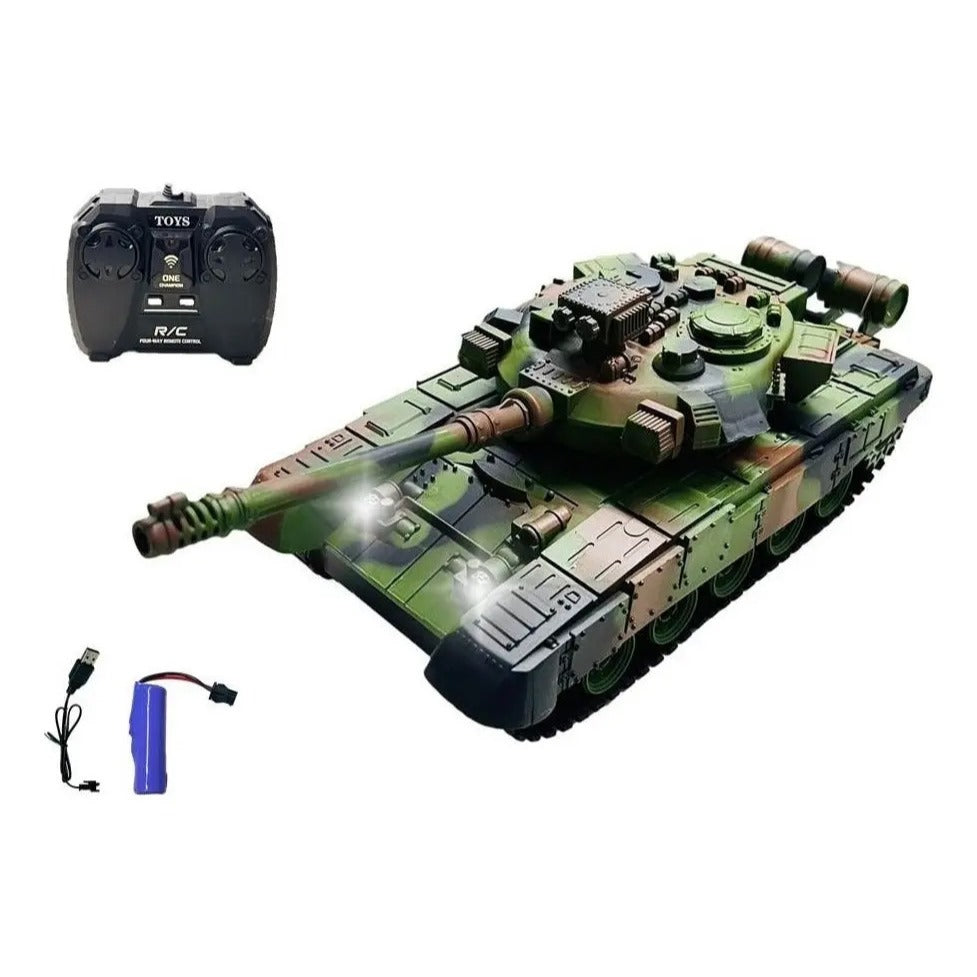 Tanque Guerra Controle Remoto Carrinho Bateria Recarregável Premium