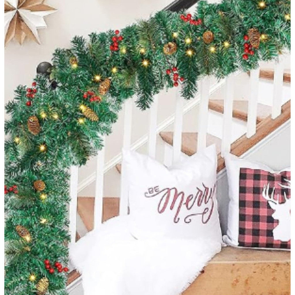 3 Festão Aramado Decoração Natal Flexivel Gigante Luxo Premium