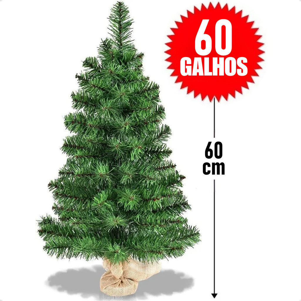 Arvore Natal Mesa 60cm Decoração Loja Escritório Luxo Premium