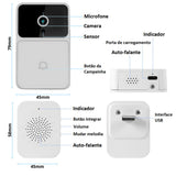 Campainha Sem Fio Residencial Inteligente Wifi Video Premium
