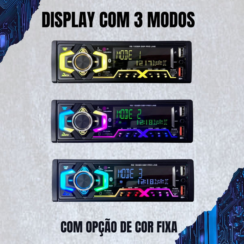 Radio Automotivo Bluetooth Dsp Mp3 Comando Volante Premium