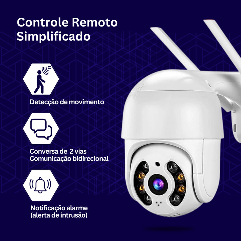 Câmera Segurança Ip Prova Água Wifi Externo Full Hd Premium