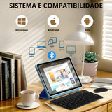Teclado Mouse Sem Fio Bluetooth Slim Tablet Notebook Premium