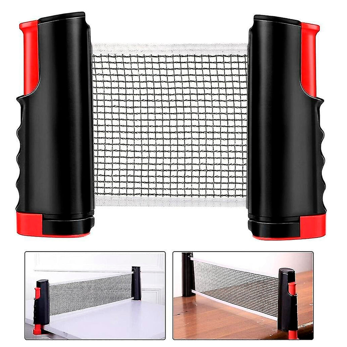 2 Raquete Ping Pong Tenis De Mesa Profissional Rede Retrátil