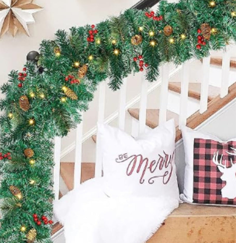 4 Festão Aramado Decoração Natal Flexivel Gigante Luxo Premium
