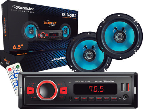 Radio Automotivo Bluetooth Potente + 2 Alto Falante Premium