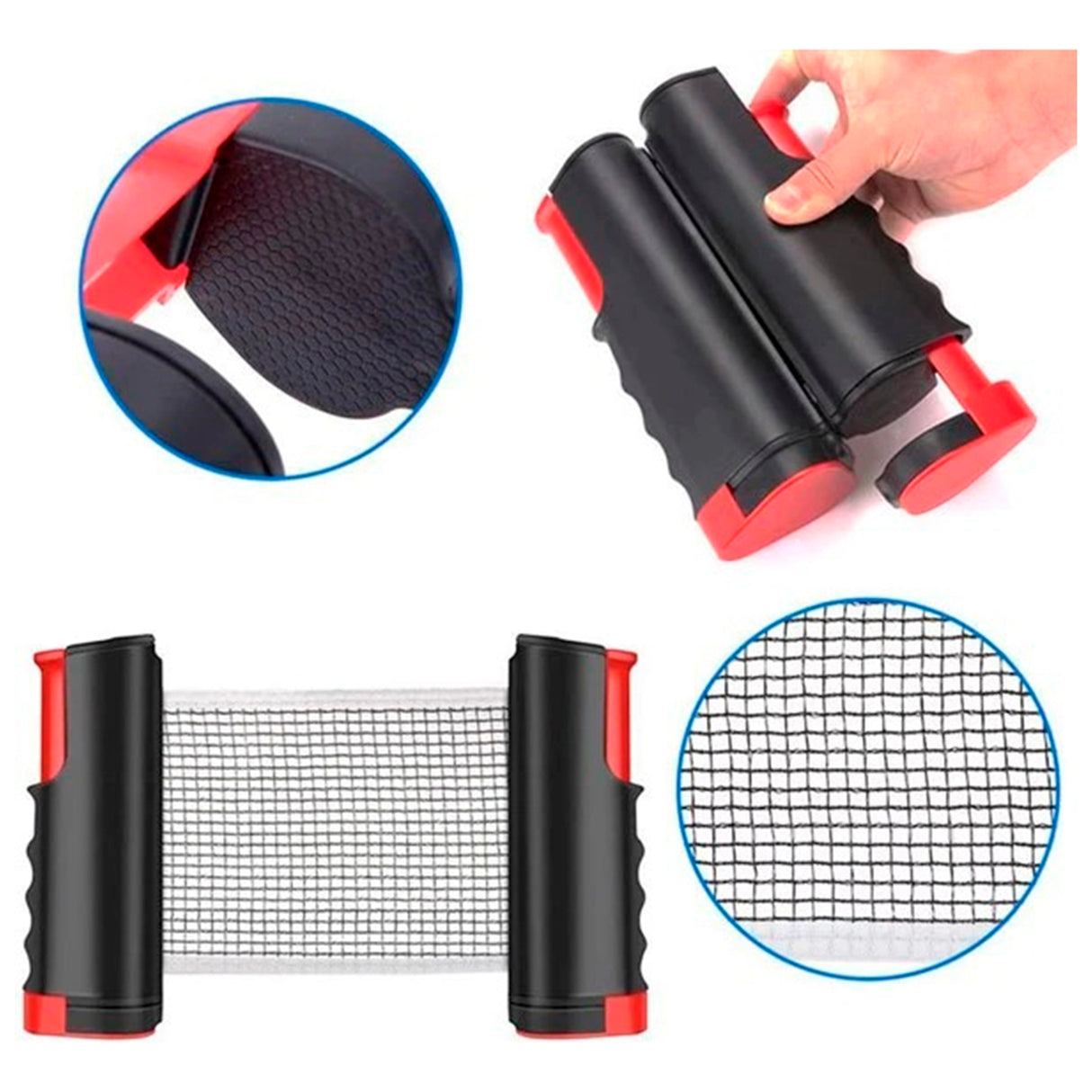 2 Raquete Ping Pong Tenis De Mesa Profissional Rede Retrátil