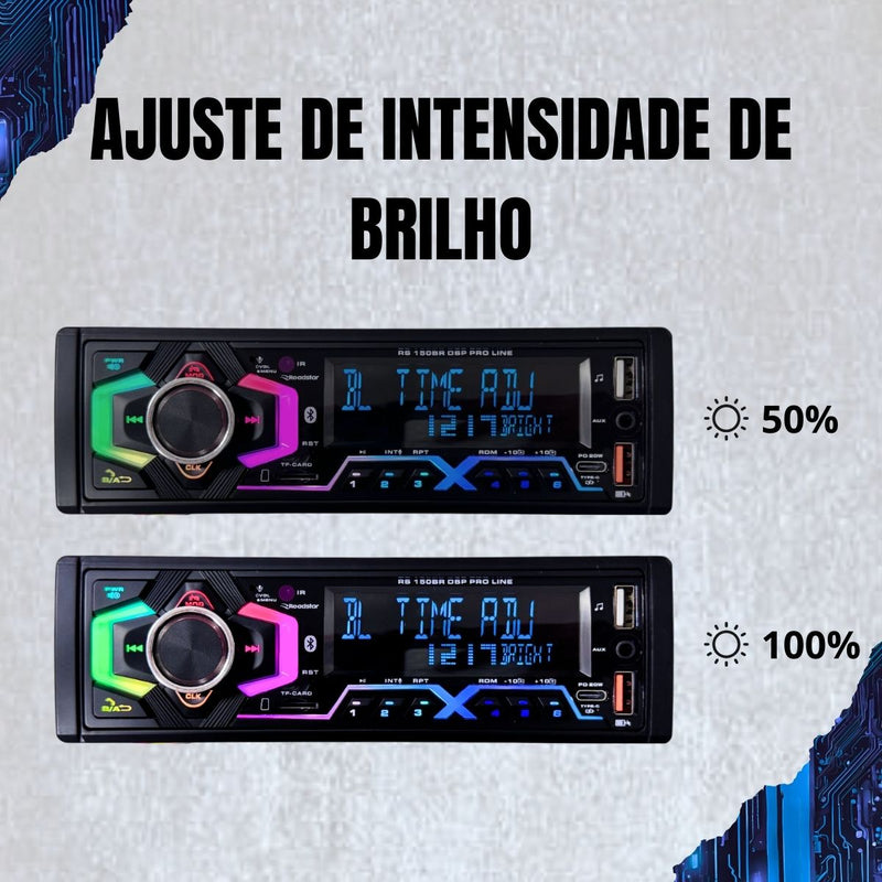 Radio Automotivo Bluetooth Dsp Mp3 Comando Volante Premium