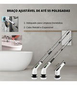 Escova De Limpeza Esfregão Mop Elétrico 9 Em 1 Giratório 360