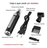 Barbeador Elétrico Sem Fio Recarregável Barba Nariz Orelha