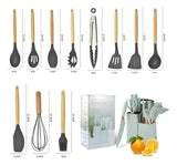 Kit Utensílios De Cozinha Silicone Completo Luxo Premium