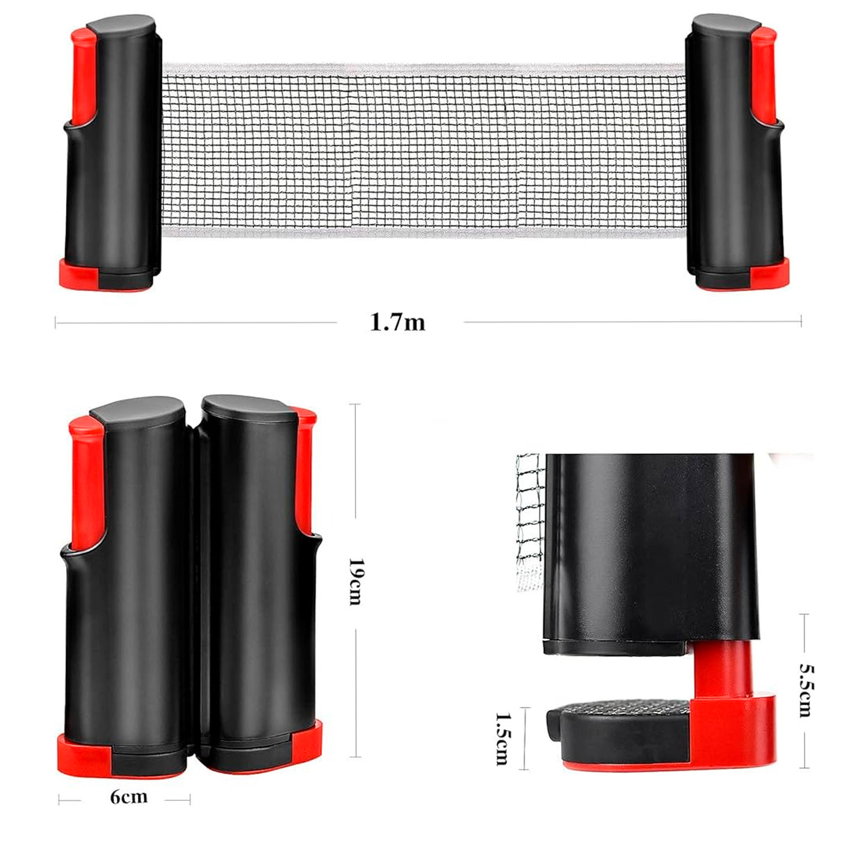 2 Raquete Ping Pong Tenis De Mesa Profissional Rede Retrátil