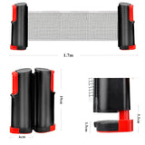 2 Raquete Ping Pong Tenis De Mesa Profissional Rede Retrátil