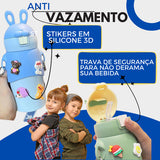 Garrafa Infantil Termica Com Alça Inox Escolar Menino Menina