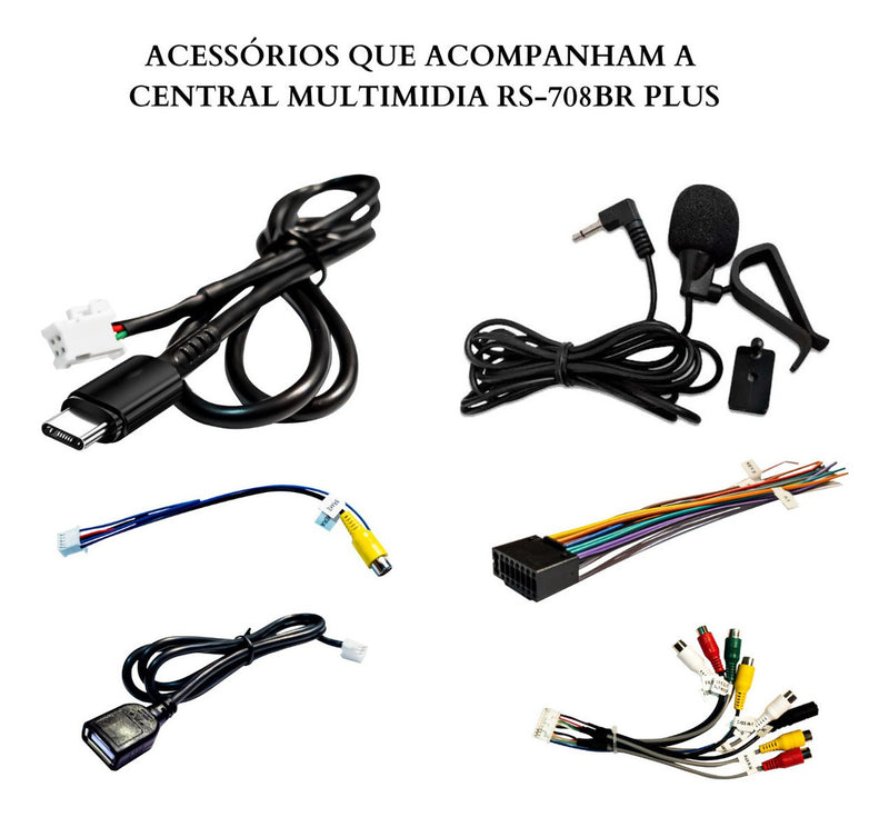 Central Multimídia Slim Mp5 9 Pol Bluetooth Carplay Premium