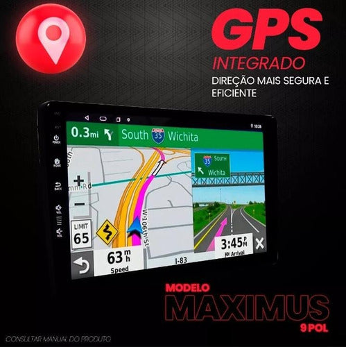 Central Multimídia Universal 9 Pol Carplay Android Premium