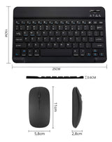 Teclado Mouse Sem Fio Bluetooth Slim Tablet Notebook Premium