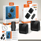 Microfone Lapela Sem Fio Duplo Profissional iPhone Lightning Premium