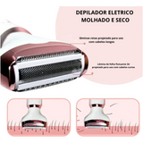 Depilador Elétrico Feminino Profissional Recarregavel Removedor De Pelos Eletrico Premium