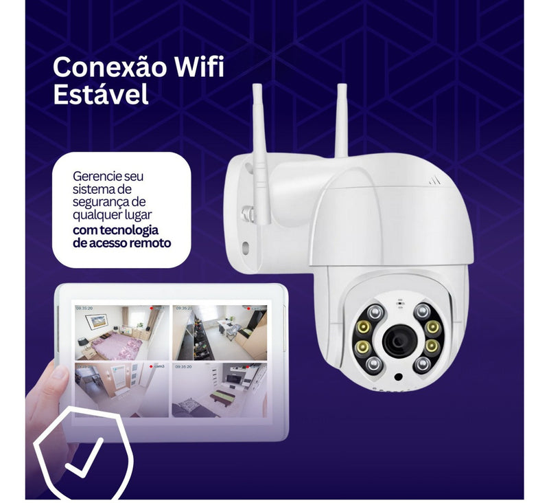 Câmera Segurança Ip Prova Água Wifi Externo Full Hd Premium