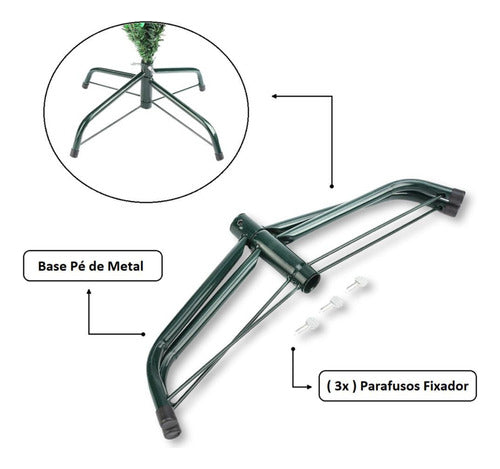 Arvore Natal 1,80m 750 Galhos Encorpada Cheia Luxo Premium