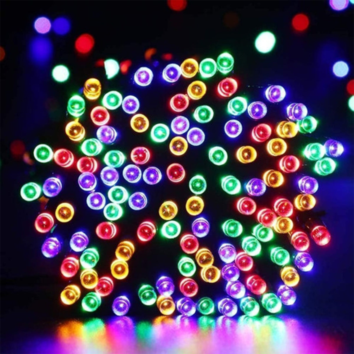 10 Pisca Pisca Cordao Natal 10m 100led Fixo Colorid Mach Fem