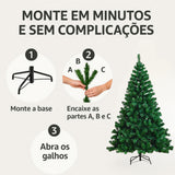 Arvore Natal Premium Super Luxo 180cm 750 Galho Cheio Grande