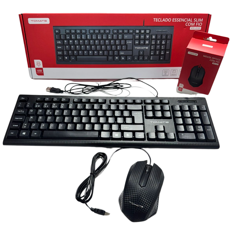 Kit Teclado E Mouse Usb Ultra Silencioso Ergonômico Premium