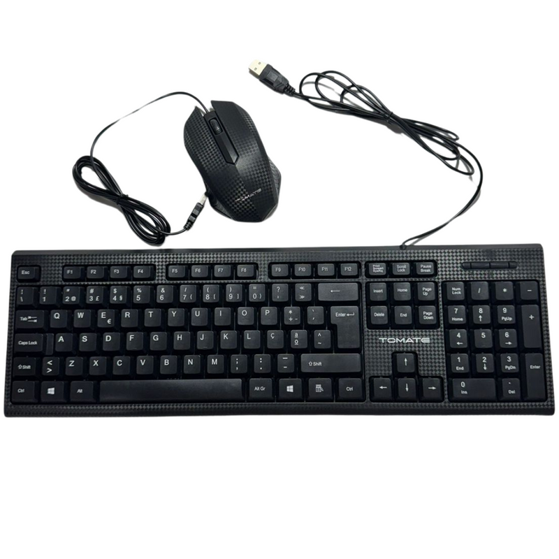 Kit Teclado E Mouse Usb Ultra Silencioso Ergonômico Premium