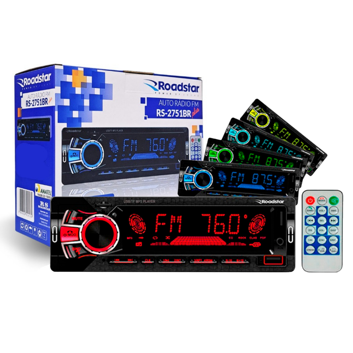 Radio Automotivo Bluetooth Potent 240w Varios Led Acc Longa Distancia