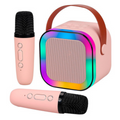 Caixa Som Karaokê Bluetooth Infantil 2 Microfone Led Premium