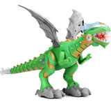 Dragão Robo Brinquedo Dinossauro Anda Bate Asas Solta Fumaça