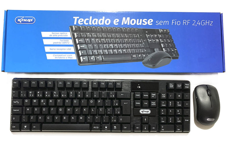 Teclado E Mouse Sem Fio Compatível Windows Mac Xbox Ps5