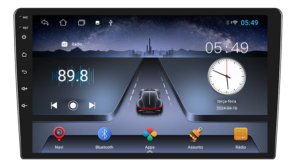 Central Multimídia Universal 9 Pol Android Carplay Premium