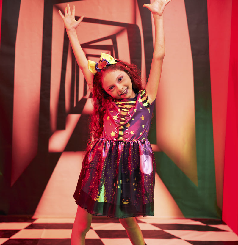 Festa Fantasia Halloween Infantil Menina Luxo Premium Promo