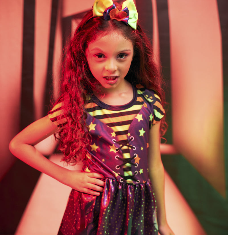 Festa Fantasia Halloween Infantil Menina Luxo Premium Promo