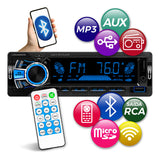 Radio Automotivo Bluetooth Potent 240w Varios Led Acc Longa Distancia