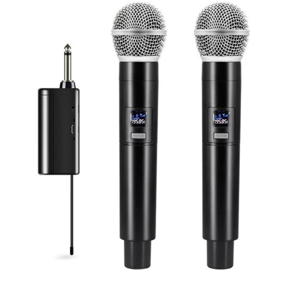 2 Microfone Sem Fio Duplo Profissional Uhf Karaoke Igreja Palestra Premium