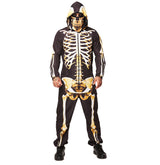 Fantasia Halloween Masculino Esqueleto Adulto Luxo Premium Carnaval