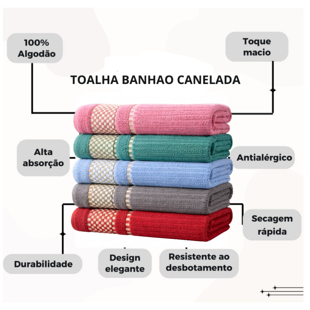 8 Toalha Banho Banhão Gigante Algodao Fofinha Premium