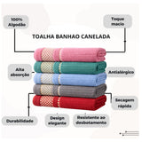 8 Toalha Banho Banhão Gigante Algodao Fofinha Premium