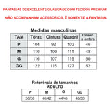 Festa Fantasia Halloween Masculino Adulto Luxo Carnaval Premium