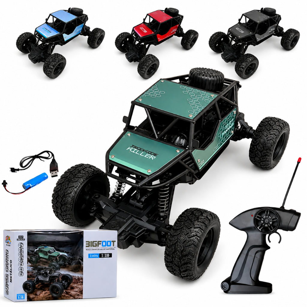 Carrinho Controle Remoto Metálico Rali Super Truck Premium