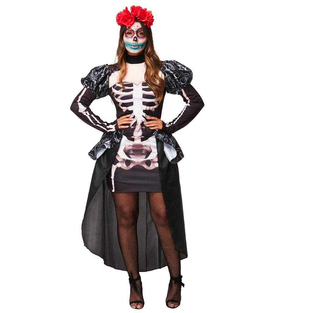 Festa Fantasia Hallowen Feminino Adulto Luxo Alerquina Rainha Vampira Premium