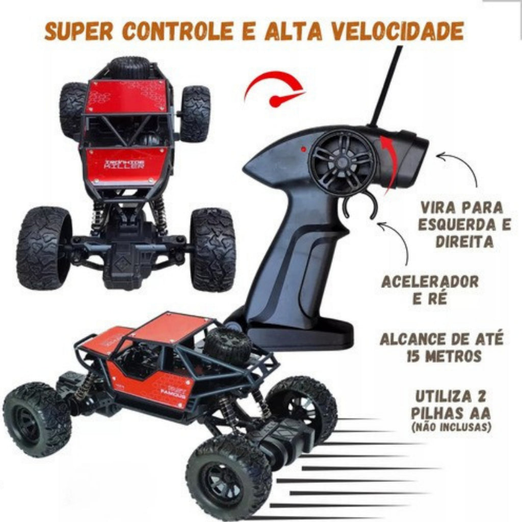 Jeep Carrinho Controle Remoto Brinquedo Super Truck Premium