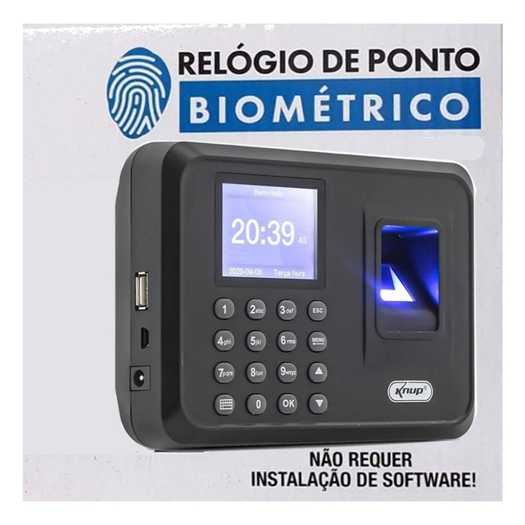 Relógio Ponto Biométrico Digital Livre Software Fácil Configuração Premium