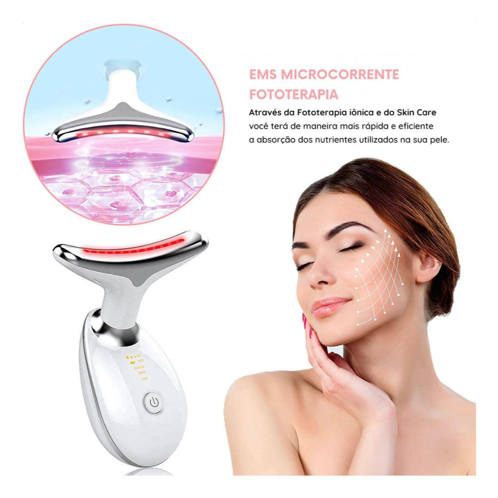 Massageador Facial Led Lift Fototerapia Anti Flacidez Luxo Portatil Premium