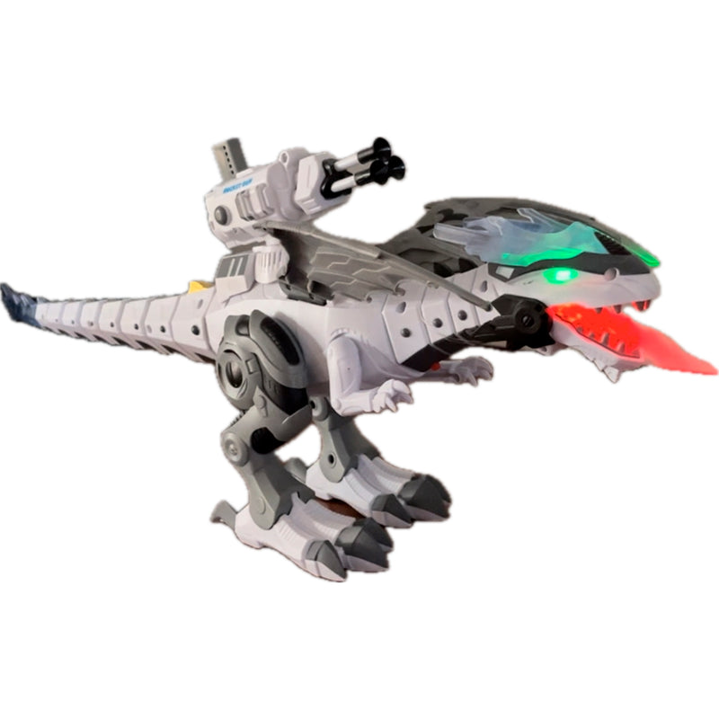 Dragão Robo Brinquedo Dinossauro Anda Bate Asas Solta Fumaça
