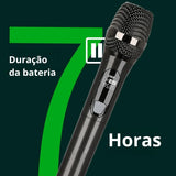 2 Microfone Sem Fio Duplo Profissional Uhf Karaoke Igreja Palestra Premium